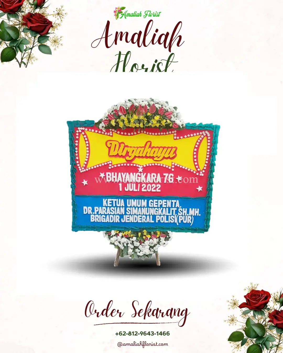 Papan Bunga HUT Ulang Tahun Tempuranduwur